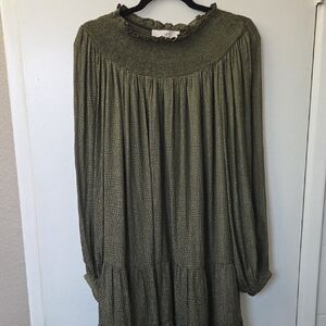 LOFT Olive Textured Blouse